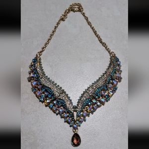 Eye Candy Lovely Rhinestone Gold-tone Costume Necklace Gift Idea Valentine's Day